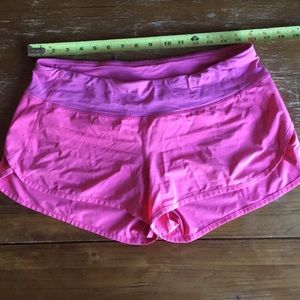 Lululemon speed shorts.